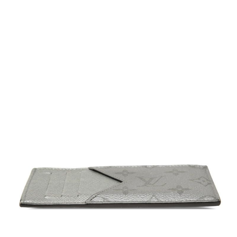 Louis Vuitton Monogram Taigarama Coin Card Holder Fragment Case Gray — view 3