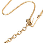 Chanel CC Logo Ball Chain Necklace Gold Black Plated Faux Pearl Plastic — view 4