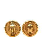 Chanel CC Logo Round Earrings Gold Plated — view 2