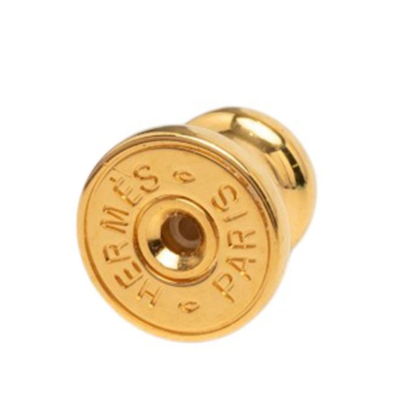 Hermes Pop Mini Stud Earrings Pink Gold Plated — view 5