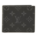Louis Vuitton Monogram Eclipse Portefeuille Marco NM Bifold Wallet Black Leather