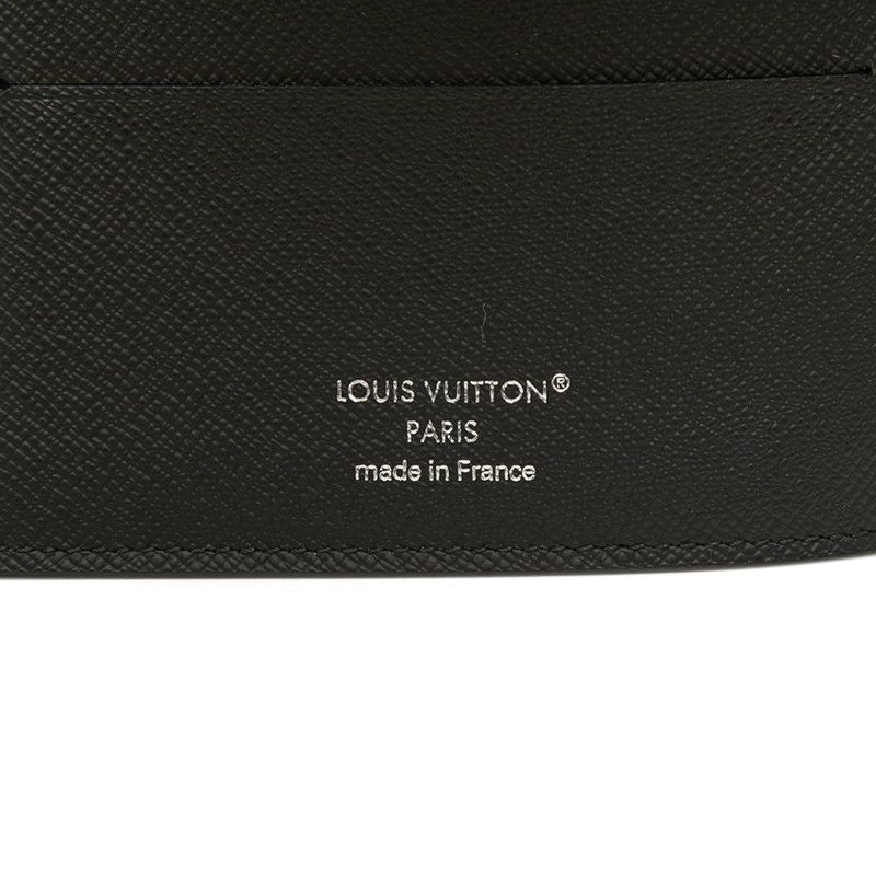 Louis Vuitton Monogram Eclipse Portefeuille Marco NM Bifold Wallet Black Leather — view 6