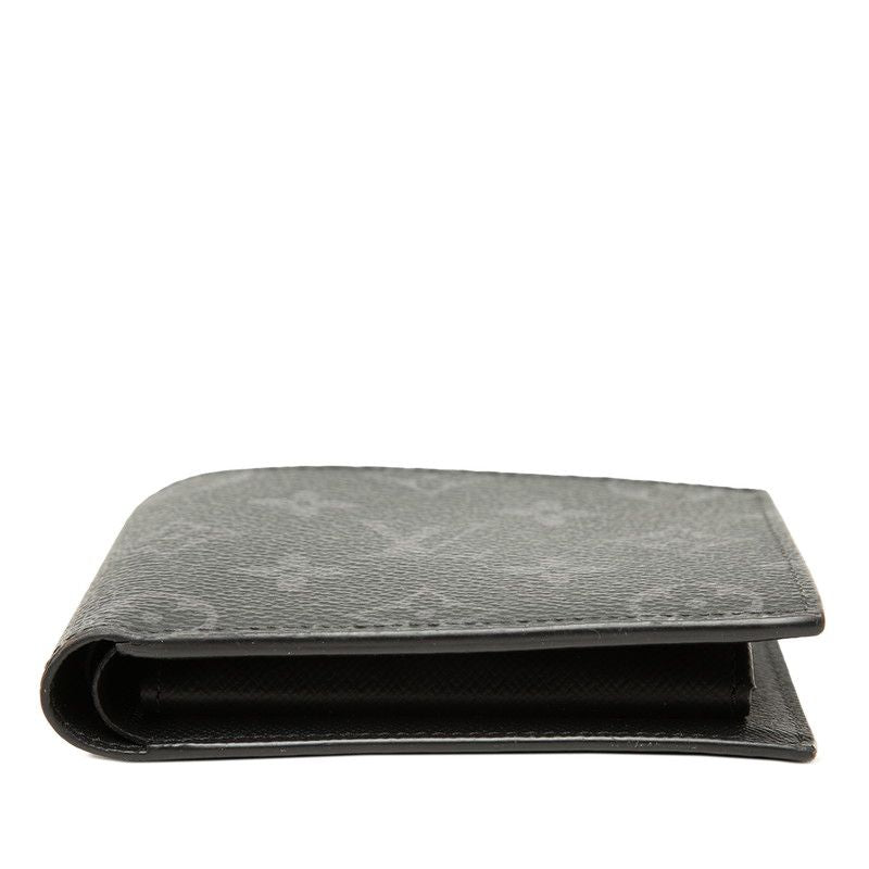 Louis Vuitton Monogram Eclipse Portefeuille Marco NM Bifold Wallet Black Leather — view 3