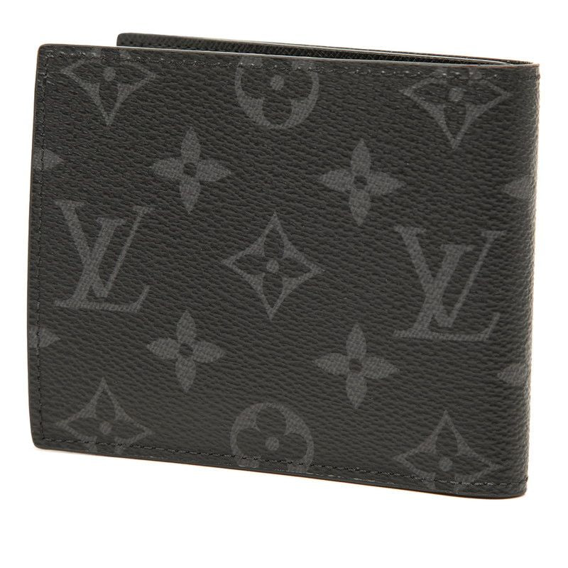 Louis Vuitton Monogram Eclipse Portefeuille Marco NM Bifold Wallet Black Leather — view 2