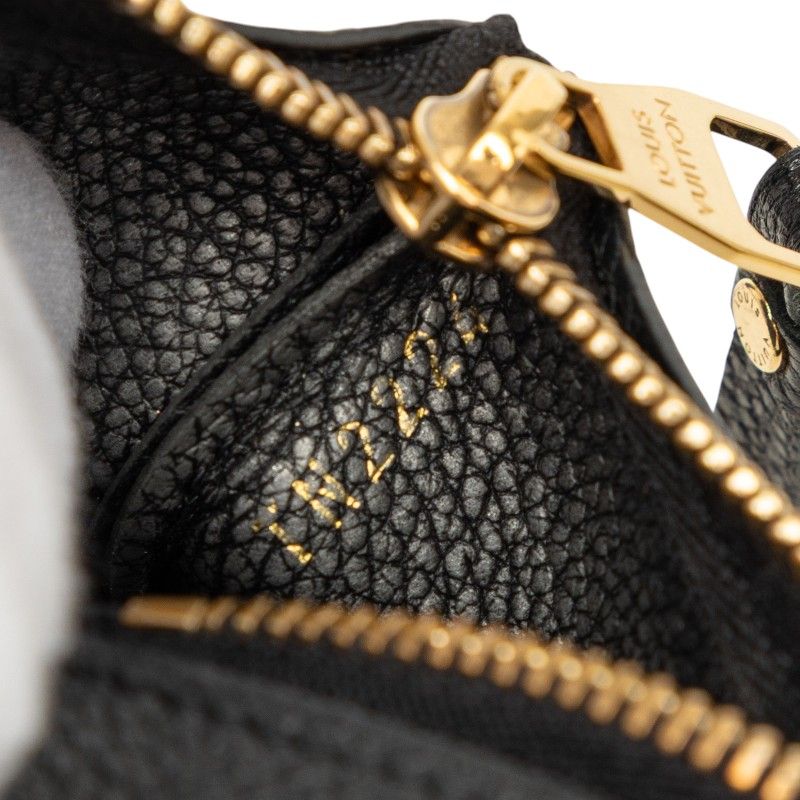 Louis Vuitton Monogram Empreinte Pochette Cles Coin Purse M Noir Black Leather — view 6