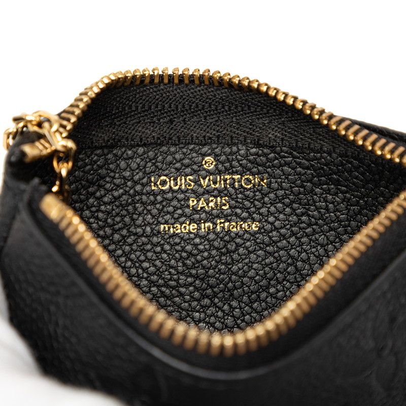 Louis Vuitton Monogram Empreinte Pochette Cles Coin Purse M Noir Black Leather — view 7