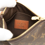 Louis Vuitton Loop Hobo Pouch Clutch Brown Leather — view 5