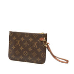 Louis Vuitton Loop Hobo Pouch Clutch Brown Leather — view 2