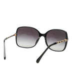Chanel CC Logo Sunglasses Eyewear Black Gold Acetate Plating — view 3