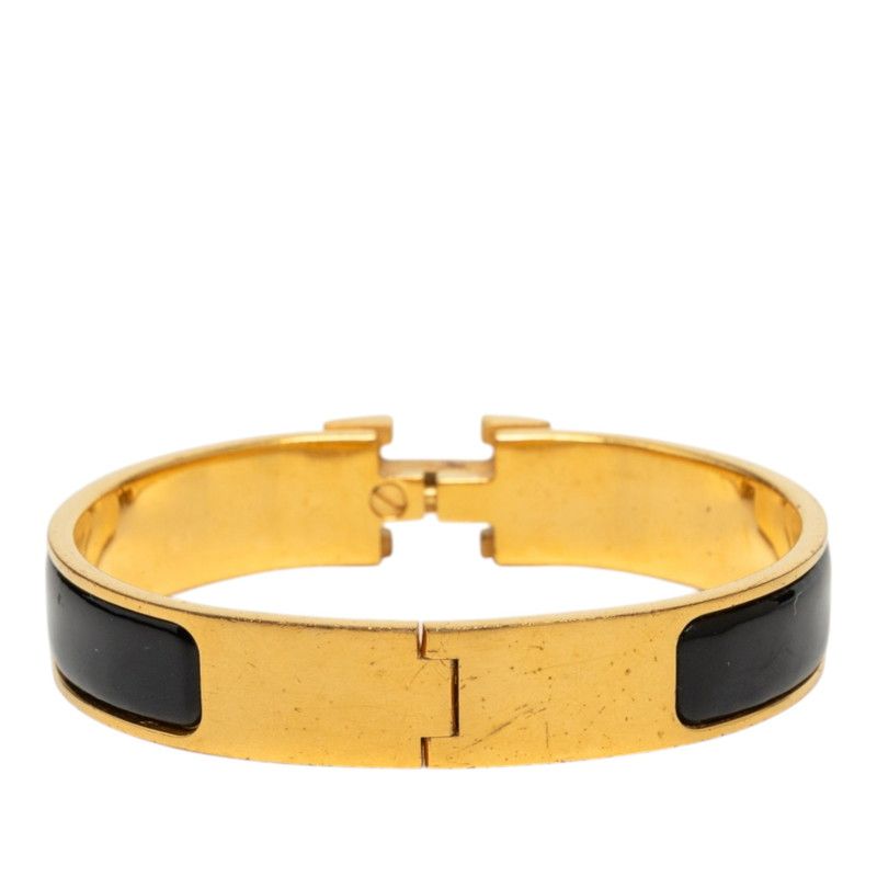Hermes Click PM Bangle Gold Black Plating Bracelet — view 3