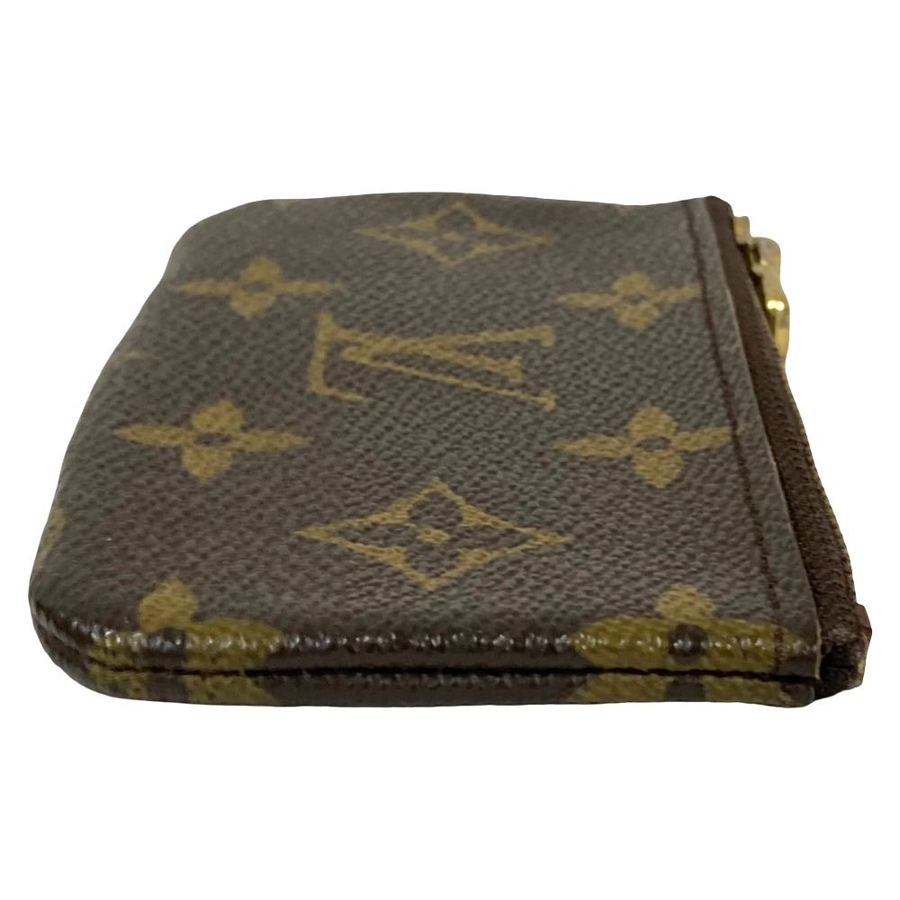 Louis Vuitton Monogram Pochette Cles Key Ring Coin Purse Brown — view 3