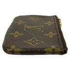 Louis Vuitton Monogram Pochette Cles Key Ring Coin Purse Brown — view 3