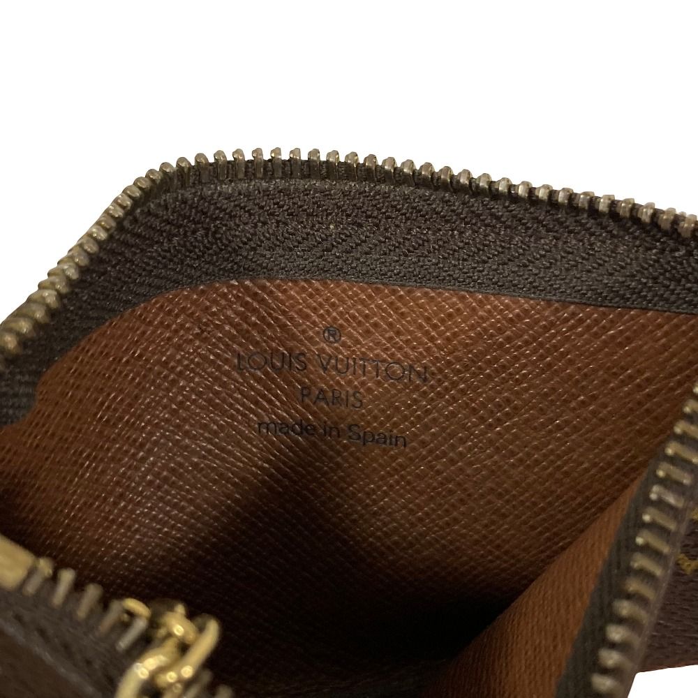 Louis Vuitton Monogram Pochette Cles Key Ring Coin Purse Brown — view 4