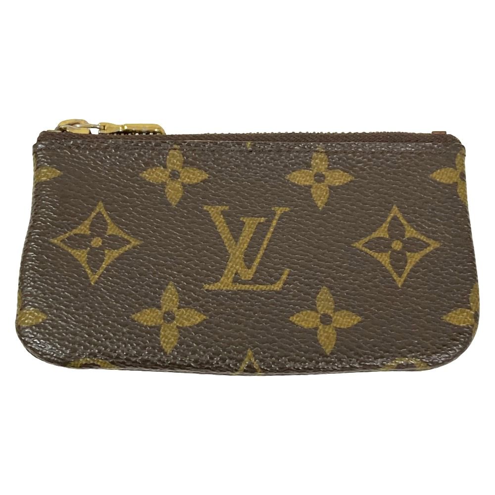 Louis Vuitton Monogram Pochette Cles Key Ring Coin Purse Brown — view 2