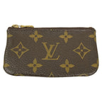 Louis Vuitton Monogram Pochette Cles Key Ring Coin Purse Brown — view 2