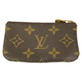 Louis Vuitton Monogram Pochette Cles Key Ring Coin Purse Brown