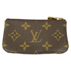 Louis Vuitton Monogram Pochette Cles Key Ring Coin Purse Brown