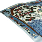 Hermes Pleated Carre 90 Neige D'antan Last Year's Snow Scarf Blue — view 4