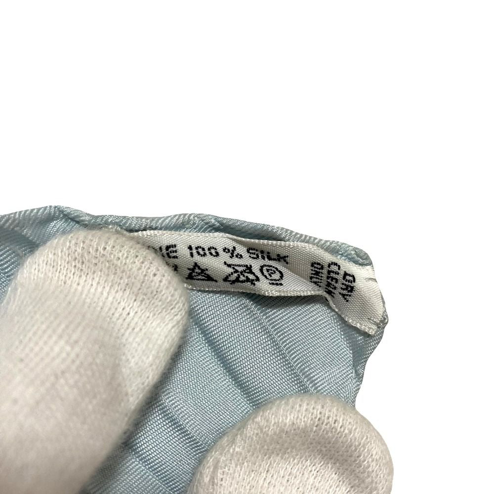 Hermes Pleated Carre 90 Neige D'antan Last Year's Snow Scarf Blue — view 6
