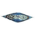 Hermes Pleated Carre 90 Neige D'antan Last Year's Snow Scarf Blue