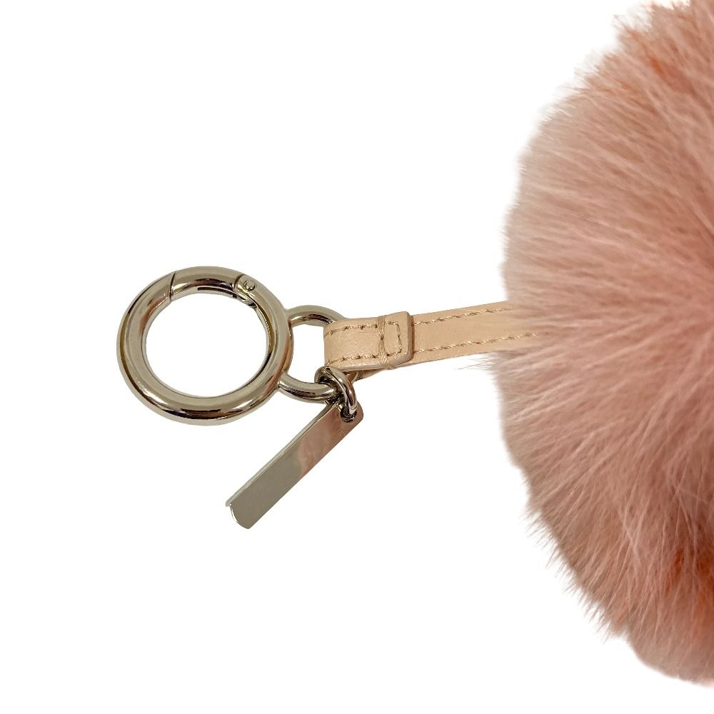 Fendi Pom Fur Charm Pink Keychain — view 5