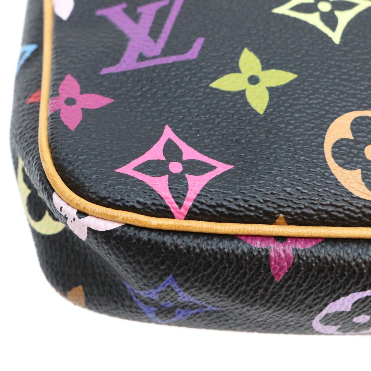 Louis Vuitton Monogram Multicolor Noir Pochette Soir Handbag — view 8