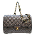 Chanel Black Caviar Single Maxi Quilted 30 Shoulder Bag