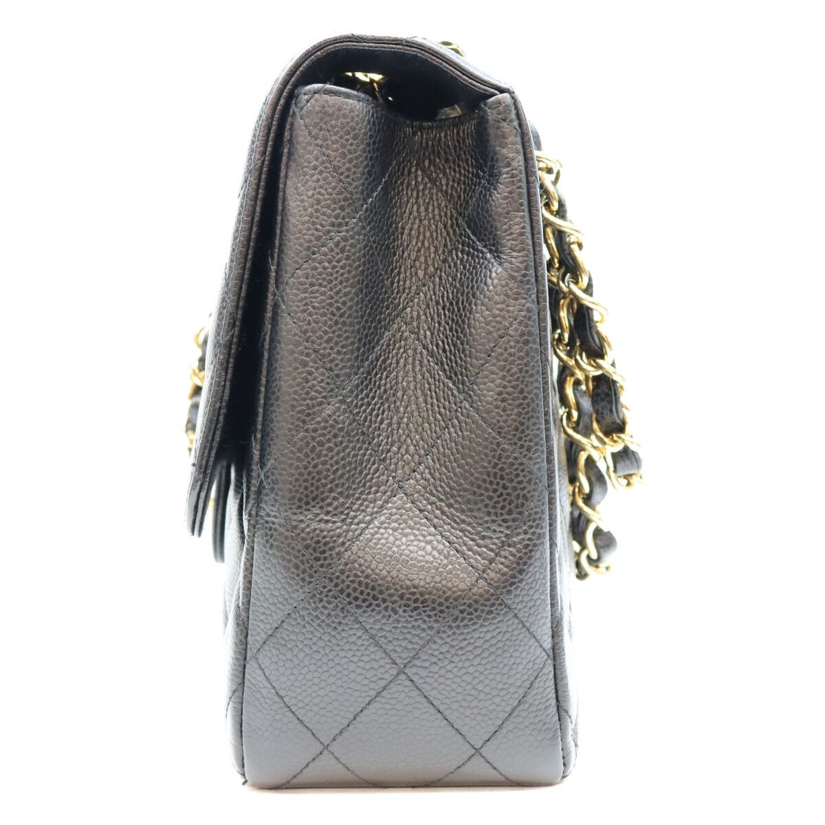 Chanel Black Caviar Single Maxi Quilted 30 Shoulder Bag — view 2