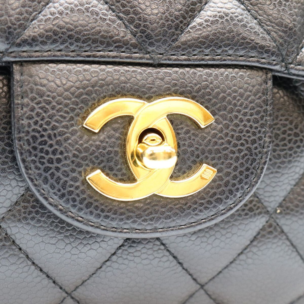 Chanel Black Caviar Single Maxi Quilted 30 Shoulder Bag — view 6