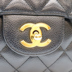 Chanel Black Caviar Single Maxi Quilted 30 Shoulder Bag — view 6