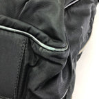 Prada Handle Vintage Nylon Leather Black Handbag — view 4