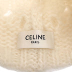 Celine Beanie Knit Cap White TU Hat — view 4