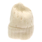 Celine Beanie Knit Cap White TU Hat — view 2