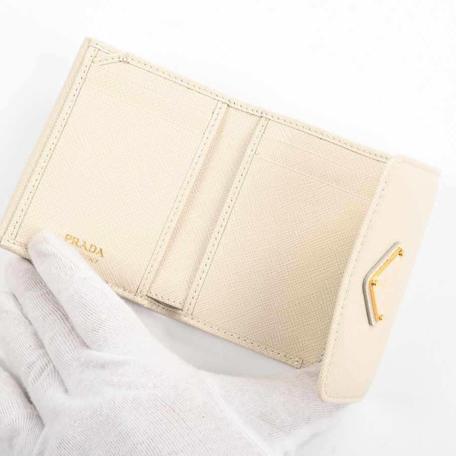 Prada Compact Wallet Saffiano Triangle — view 4