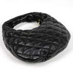 Saint Laurent Icarino Quilted Handle Leather Black Handbag — view 2