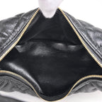Saint Laurent Icarino Quilted Handle Leather Black Handbag — view 7