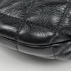 Saint Laurent Icarino Quilted Handle Leather Black Handbag — view 3