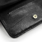 Chanel CC Logo Coin Purse Card Case Quilted Caviar Leather Black AP — view 5