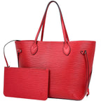 Louis Vuitton Neverfull MM Tote Bag Epi Coquelicot