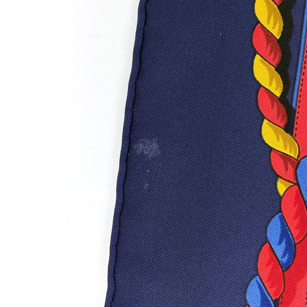 Hermes Carre 90 Grande Tenue Horse Formal Wear Scarf Silk Blue Multicolor — view 3