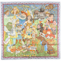 Hermes Carre 90 Fairytales Fairy Tale Scarf Silk Light Blue Multicolor