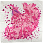 Hermes Carre 90 I Hola Flamenca! Flamenca Scarf Silk Pink Ivory Multicolor