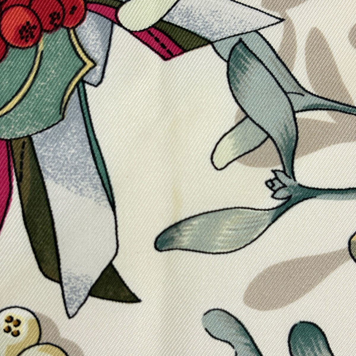 Hermes Carre 90 Neige D'antan Last Year's Snow Scarf Silk Gray Black Multicolor — view 3