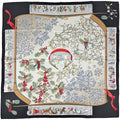 Hermes Carre 90 Neige D'antan Last Year's Snow Scarf Silk Gray Black Multicolor
