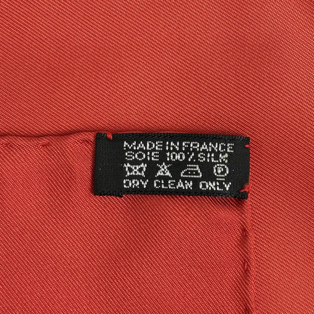 Hermes Carre 90 Swing Golf Club Scarf Silk Red Yellow Multicolor — view 2