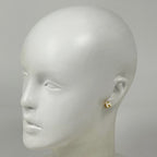 Hermes Curjud Ash Cube Earrings Gold Plated Beige — view 4