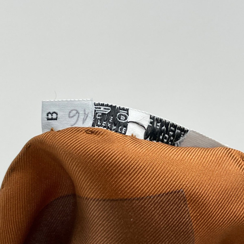Hermes Carre 90 Parures Des Sables Scarf Desert Silk Brown Multicolor — view 3