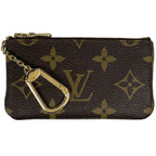 Louis Vuitton Pochette Cles Coin Purse Key Ring Monogram Brown
