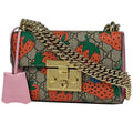 Gucci Shoulder Bag GG Pattern Supreme Strawberry Beige Pink Multicolor