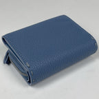 Fendi Trifold Wallet Peekaboo Micro Selleria Leather Blue — view 2